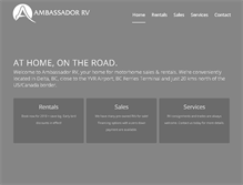 Tablet Screenshot of ambassadorrv.com